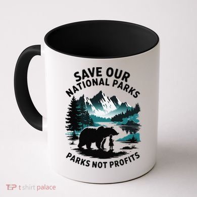 Save Our National Parks Mountain Grizzly Bear Coffee Mug