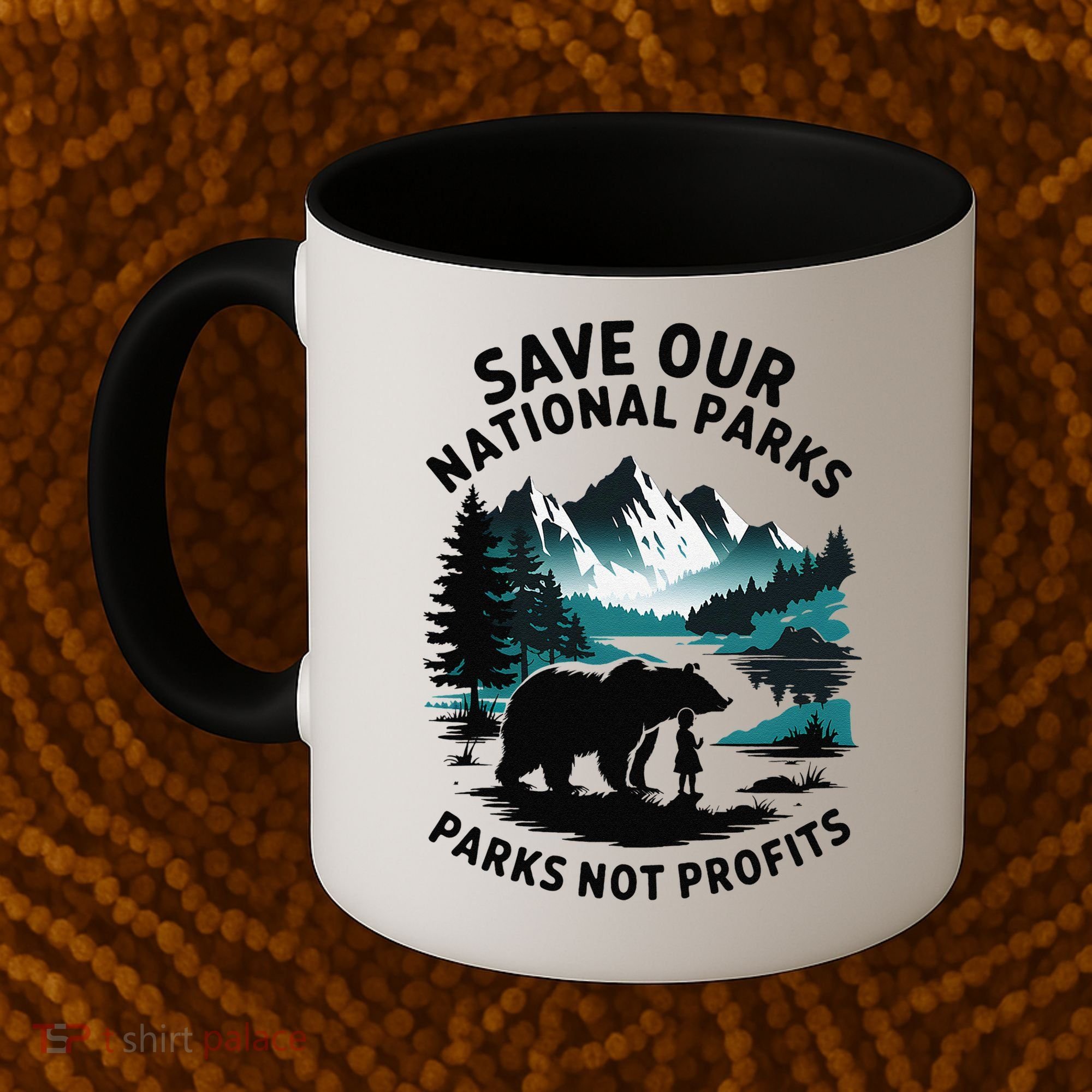Save Our National Parks Mountain Grizzly Bear Coffee Mug