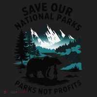 Save Our National Parks Mountain Grizzly Bear Beanie thumb 2