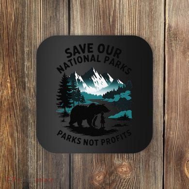 Save Our National Parks Mountain Grizzly Bear Coaster