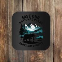 Save Our National Parks Mountain Grizzly Bear Coaster thumb 0