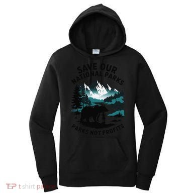 Save Our National Parks Mountain Grizzly Bear Women's Hoodie
