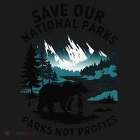 Save Our National Parks Mountain Grizzly Bear Ornament thumb 1