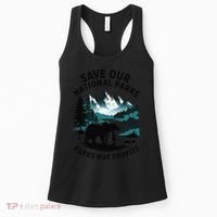 Save Our National Parks Mountain Grizzly Bear Women's Tank Top thumb 0