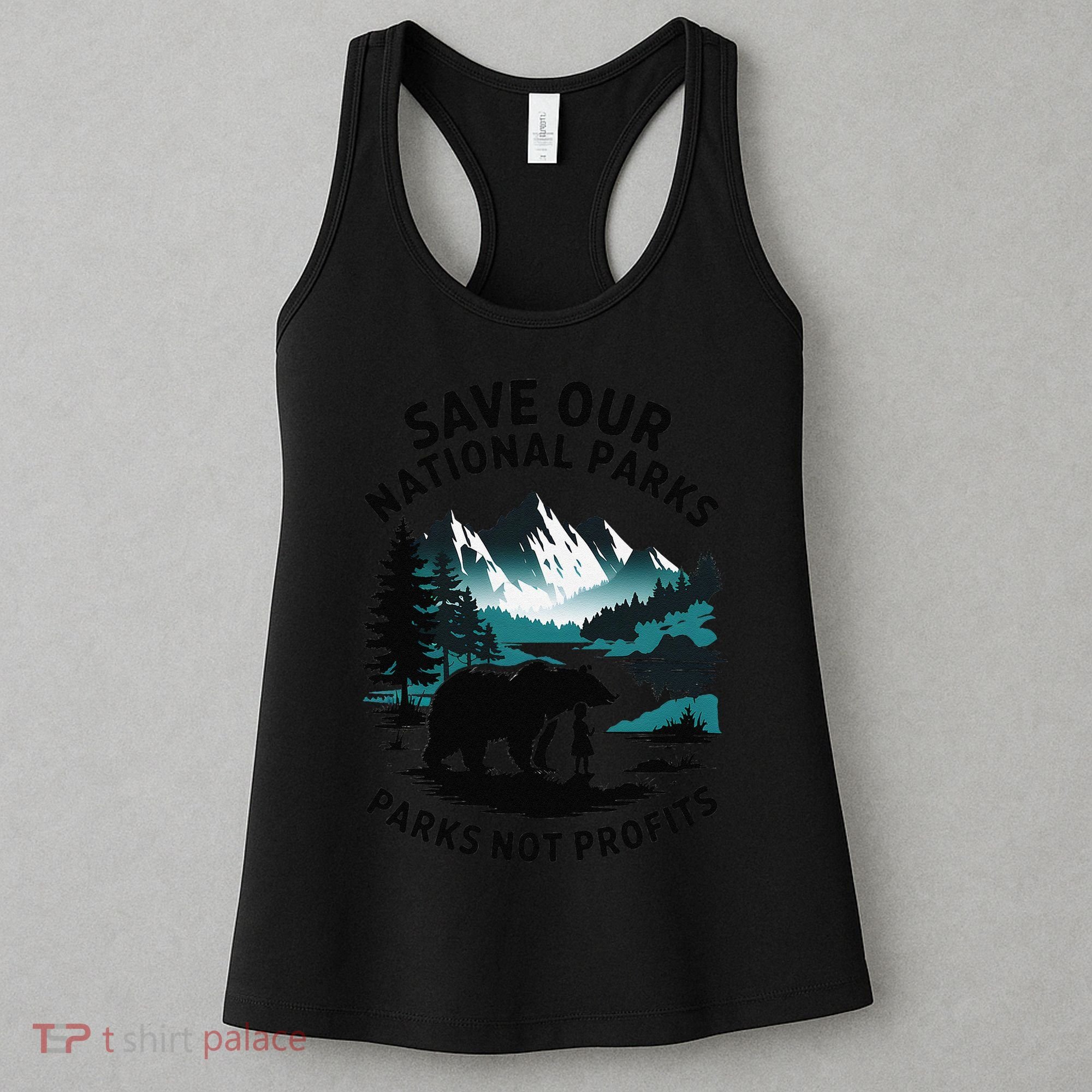 Save Our National Parks Mountain Grizzly Bear Women's Tank Top