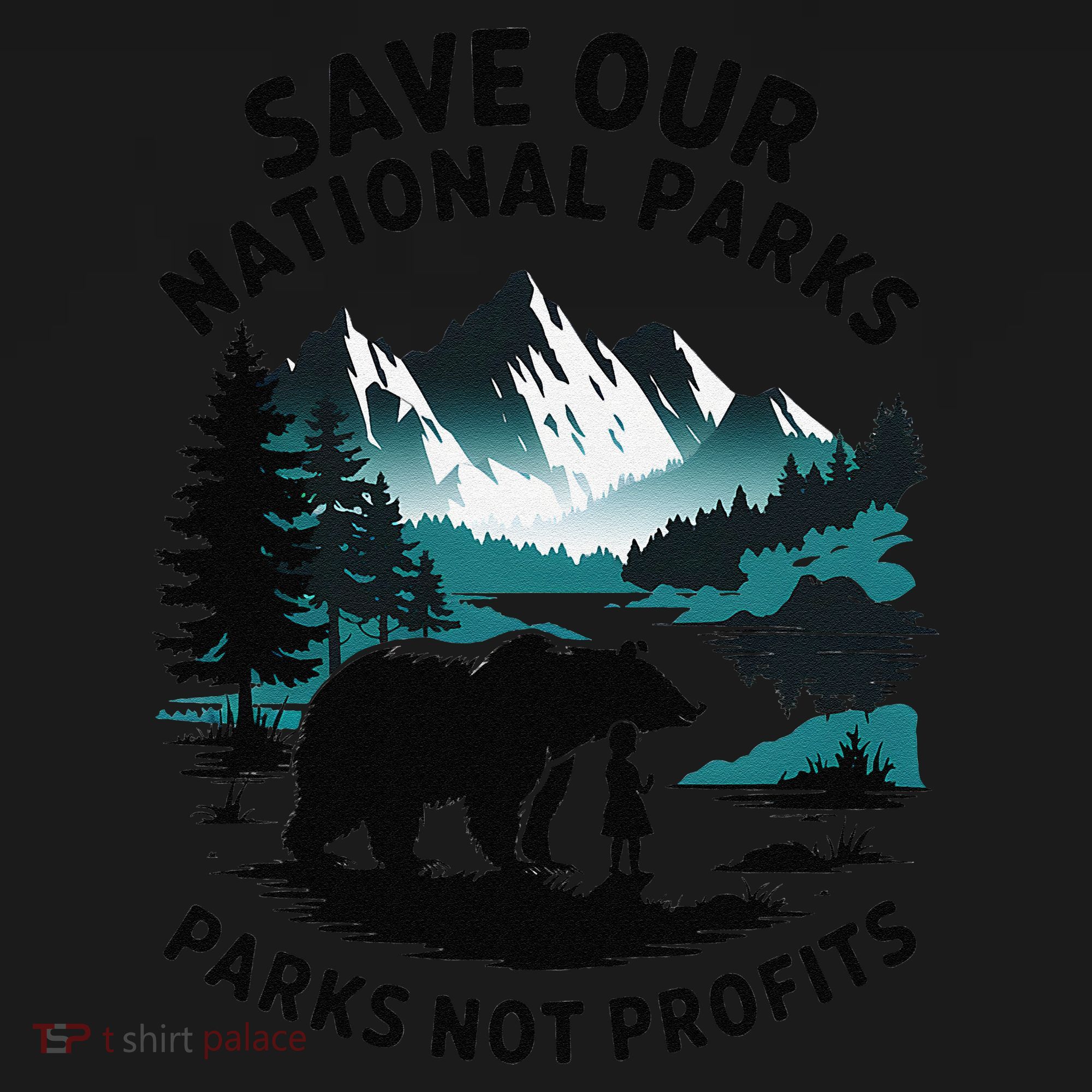Save Our National Parks Mountain Grizzly Bear Women's Tank Top