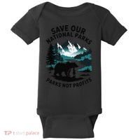 Save Our National Parks Mountain Grizzly Bear Baby Bodysuit thumb 0