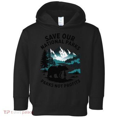 Save Our National Parks Mountain Grizzly Bear Toddler Hoodie