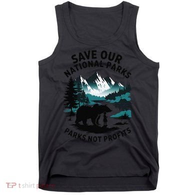 Save Our National Parks Mountain Grizzly Bear Tank Top