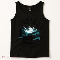Save Our National Parks Mountain Grizzly Bear Tank Top thumb 2