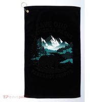 Save Our National Parks Mountain Grizzly Bear Golf Towel thumb 0