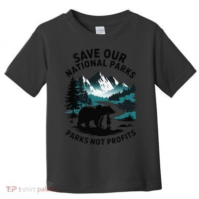 Save Our National Parks Mountain Grizzly Bear Toddler T-Shirt