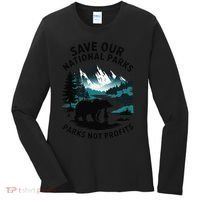 Save Our National Parks Mountain Grizzly Bear Women's Long Sleeve Shirt thumb 0