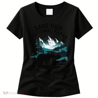 Save Our National Parks Mountain Grizzly Bear Women's T-Shirt