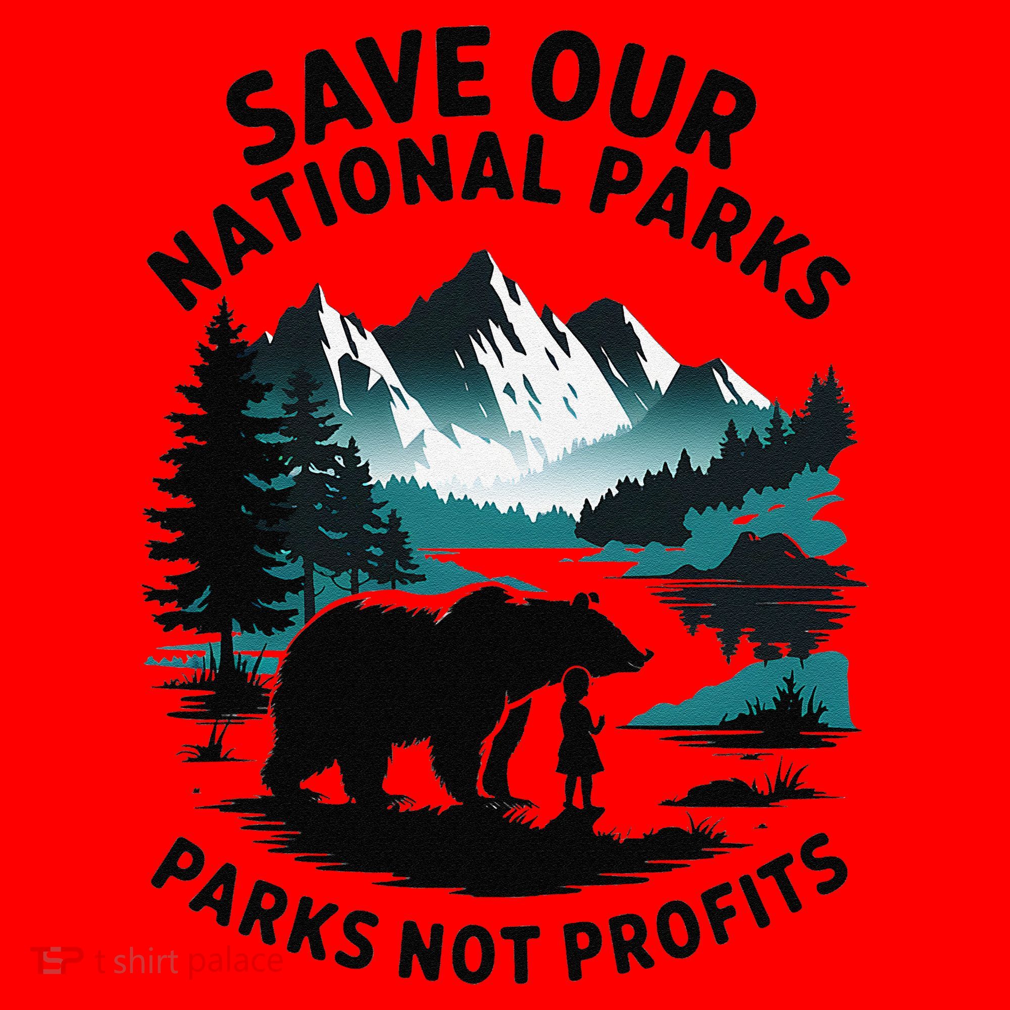 Save Our National Parks Mountain Grizzly Bear Santa Hat