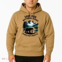 Save Our National Parks Mountain Grizzly Bear Hoodie thumb 2