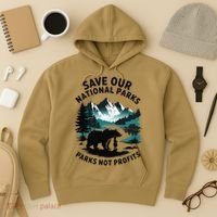Save Our National Parks Mountain Grizzly Bear Hoodie thumb 3