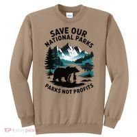 Save Our National Parks Mountain Grizzly Bear Sweatshirt thumb 0