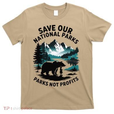 Save Our National Parks Mountain Grizzly Bear T-Shirt