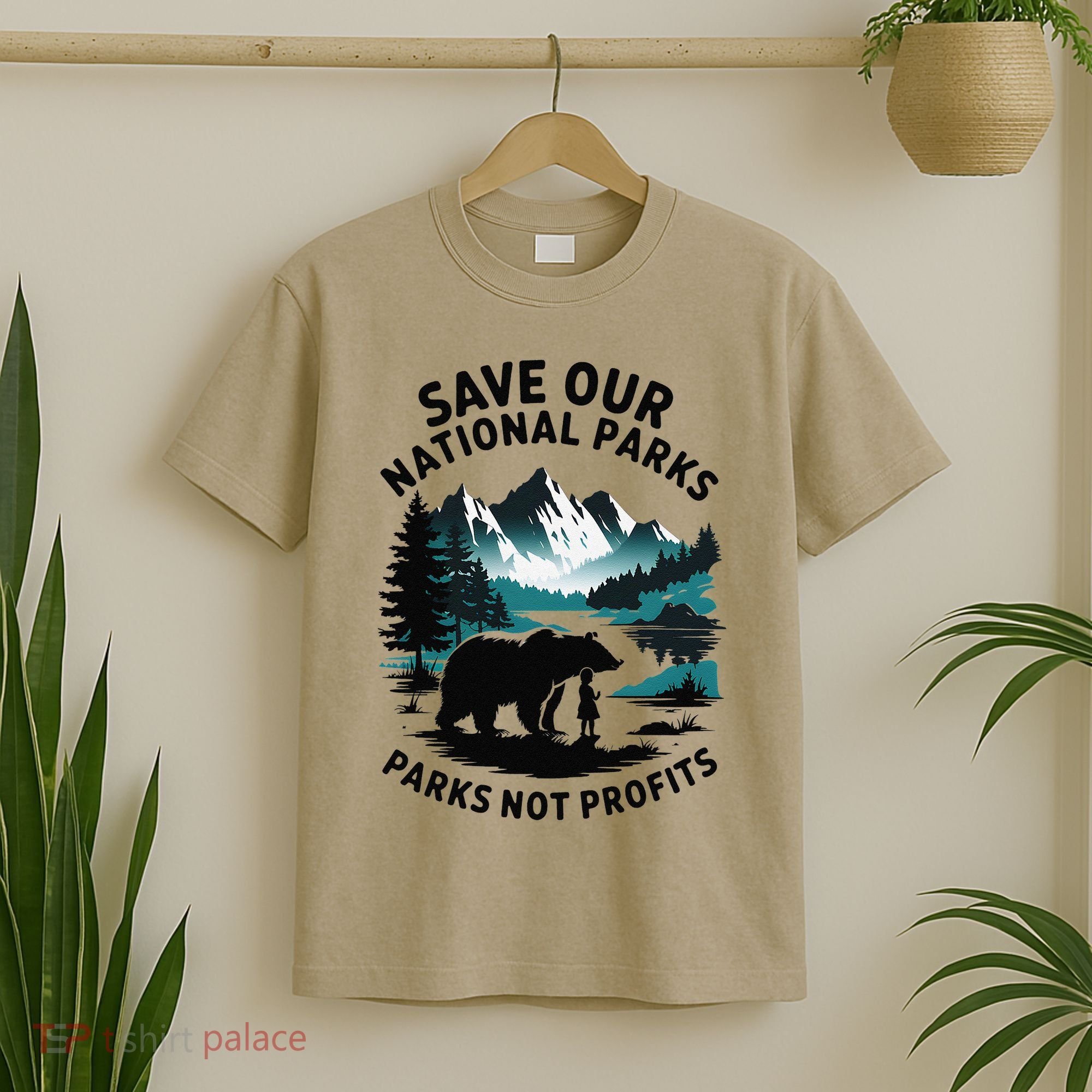 Save Our National Parks Mountain Grizzly Bear T-Shirt