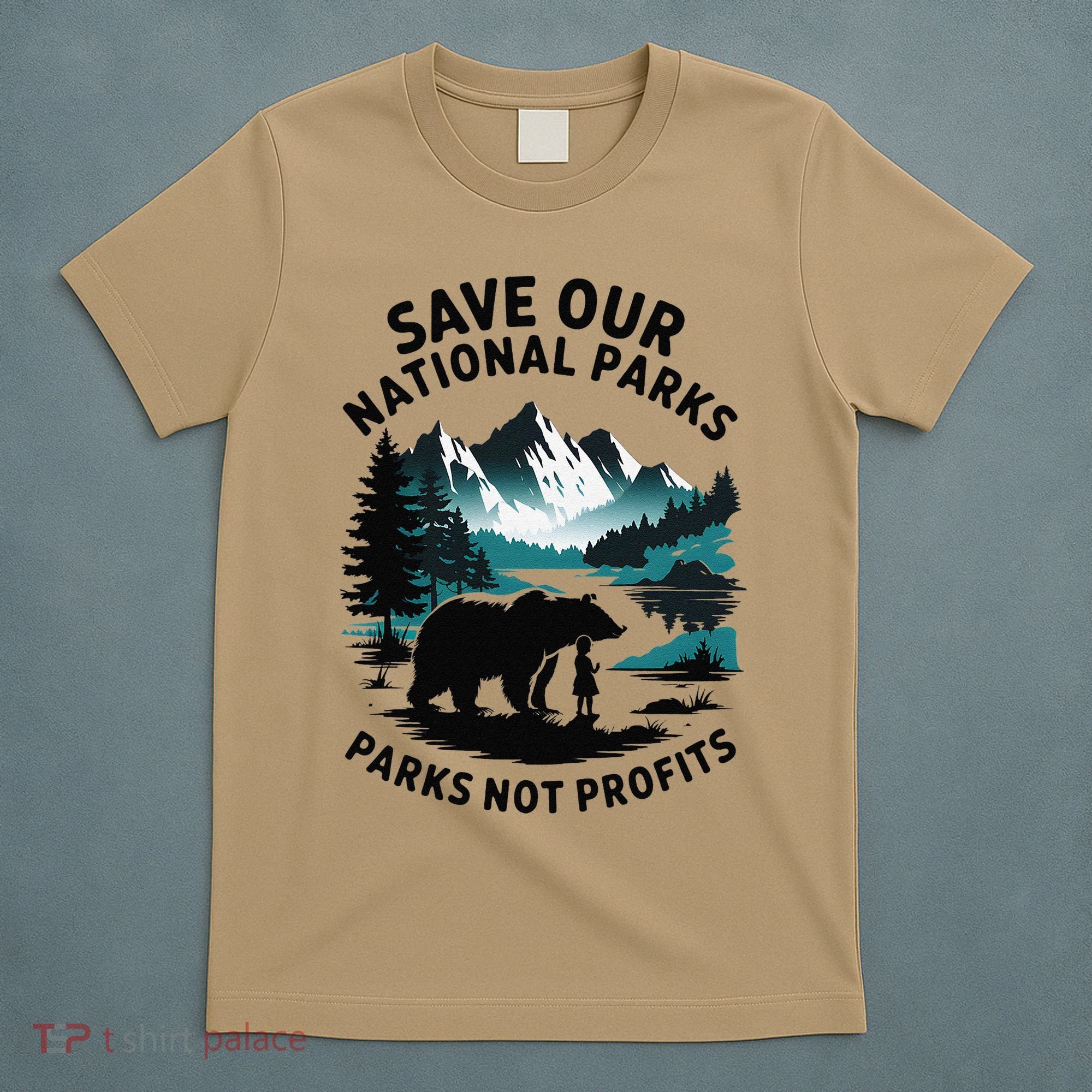 Save Our National Parks Mountain Grizzly Bear T-Shirt
