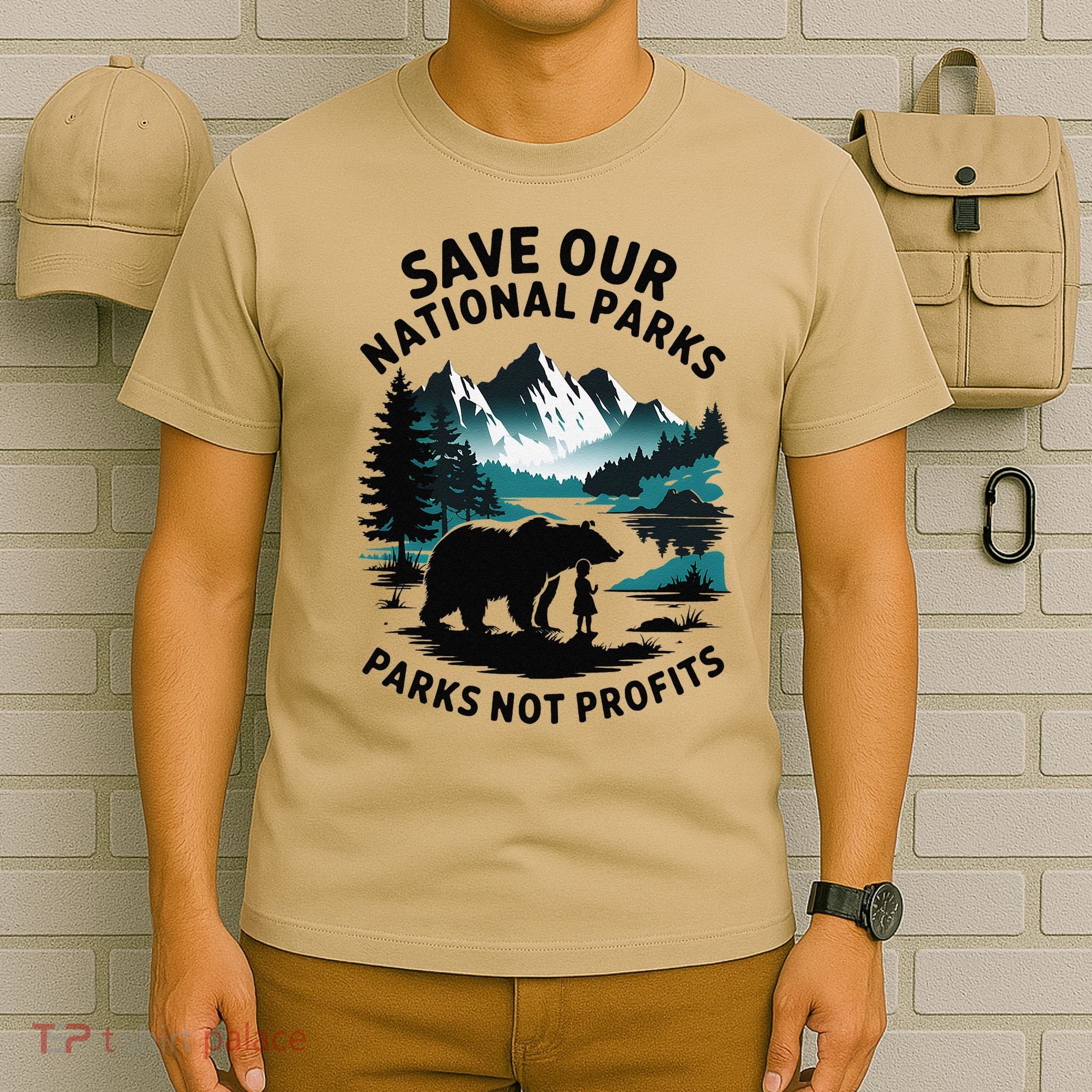 Save Our National Parks Mountain Grizzly Bear T-Shirt
