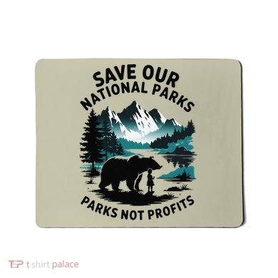 Save Our National Parks Mountain Grizzly Bear Mousepad