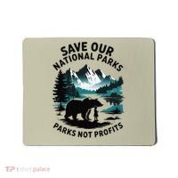 Save Our National Parks Mountain Grizzly Bear Mousepad thumb 0