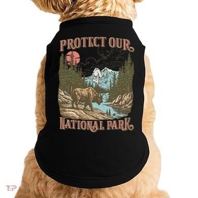Save Our National Parks Resist Service Bison Buffalo Doggie Tank