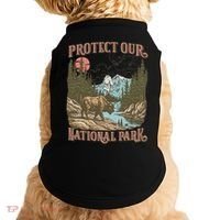 Save Our National Parks Resist Service Bison Buffalo Doggie Tank thumb 0