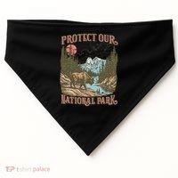 Save Our National Parks Resist Service Bison Buffalo USA-Made Doggie Bandana thumb 0