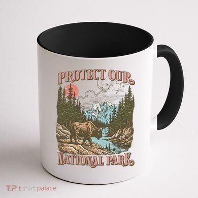 Save Our National Parks Resist Service Bison Buffalo Coffee Mug back