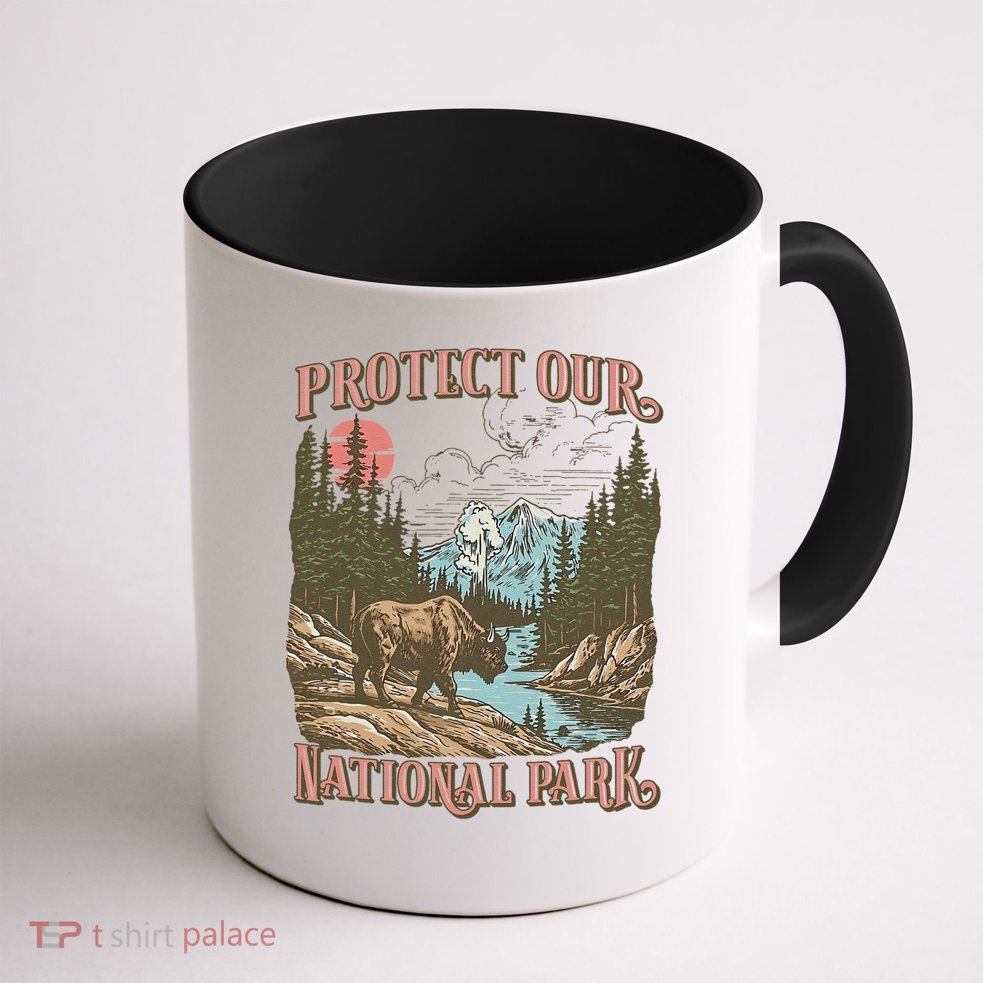 Save Our National Parks Resist Service Bison Buffalo Coffee Mug