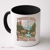 Save Our National Parks Resist Service Bison Buffalo Coffee Mug thumb 0