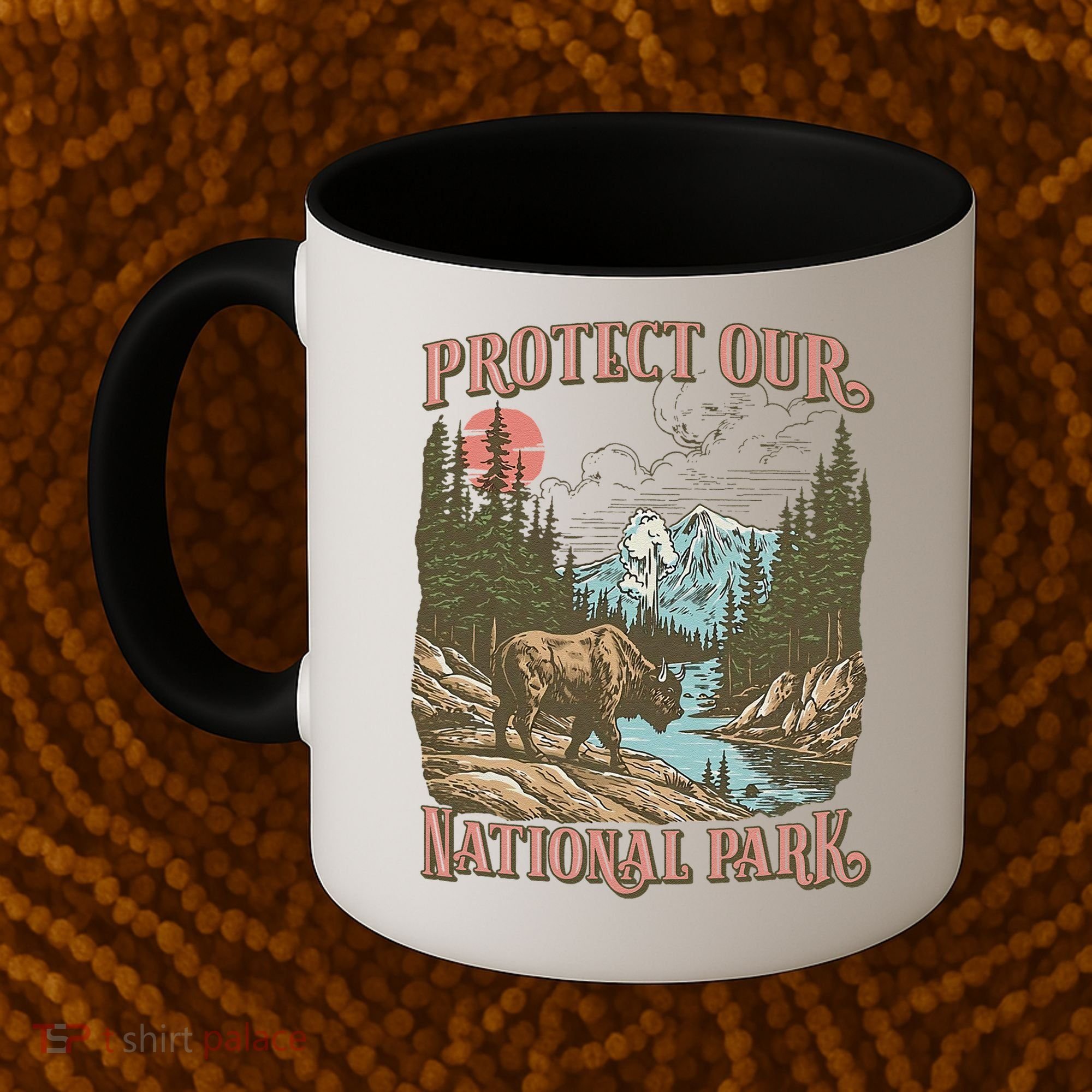 Save Our National Parks Resist Service Bison Buffalo Coffee Mug