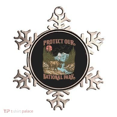 Save Our National Parks Resist Service Bison Buffalo Ornament