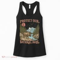 Save Our National Parks Resist Service Bison Buffalo Women's Tank Top thumb 0