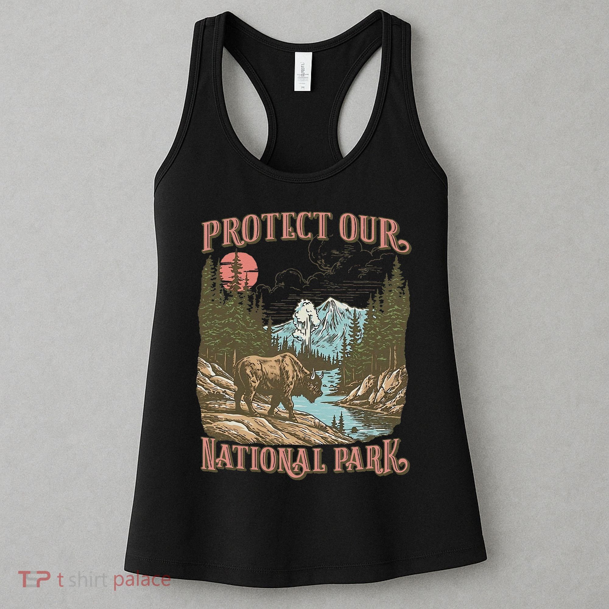 Save Our National Parks Resist Service Bison Buffalo Women's Tank Top