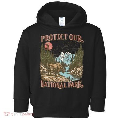 Save Our National Parks Resist Service Bison Buffalo Toddler Hoodie