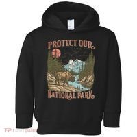 Save Our National Parks Resist Service Bison Buffalo Toddler Hoodie thumb 0