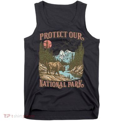 Save Our National Parks Resist Service Bison Buffalo Tank Top