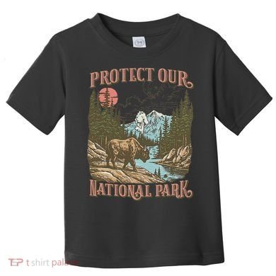 Save Our National Parks Resist Service Bison Buffalo Toddler T-Shirt