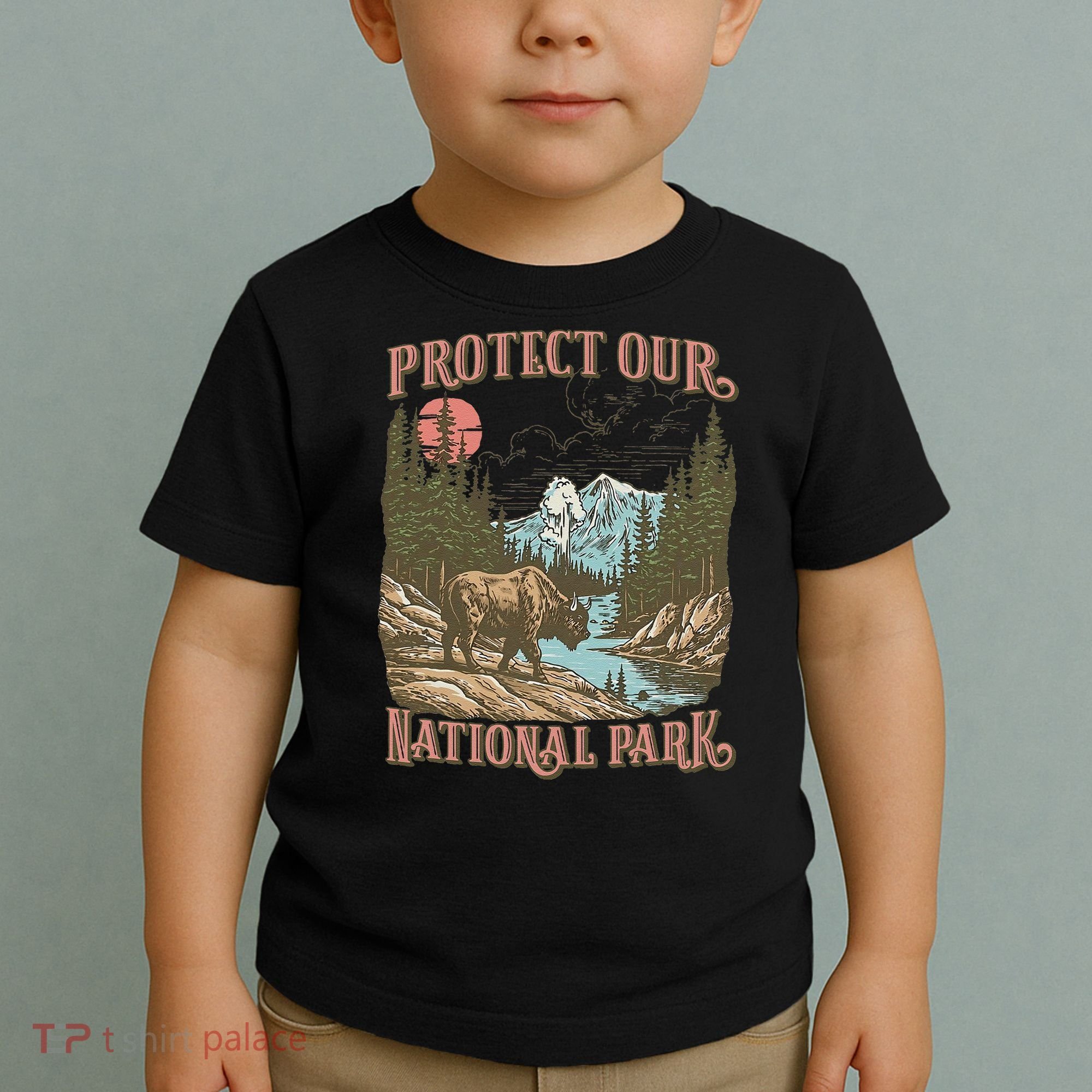 Save Our National Parks Resist Service Bison Buffalo Toddler T-Shirt