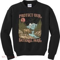Save Our National Parks Resist Service Bison Buffalo Kids Sweatshirt thumb 0