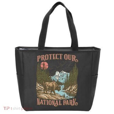 Save Our National Parks Resist Service Bison Buffalo Tote Bag