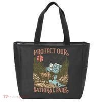 Save Our National Parks Resist Service Bison Buffalo Tote Bag thumb 0