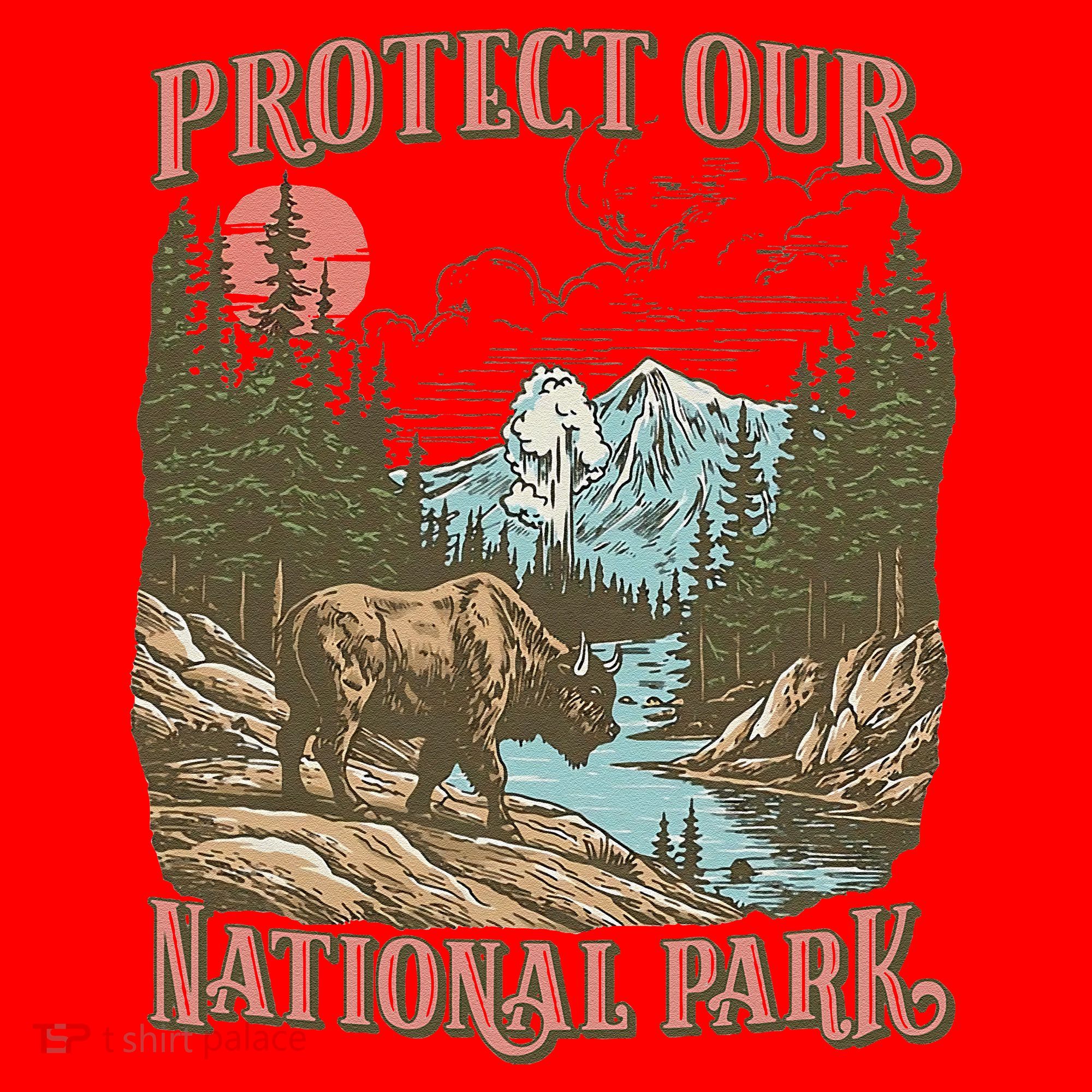 Save Our National Parks Resist Service Bison Buffalo Santa Hat