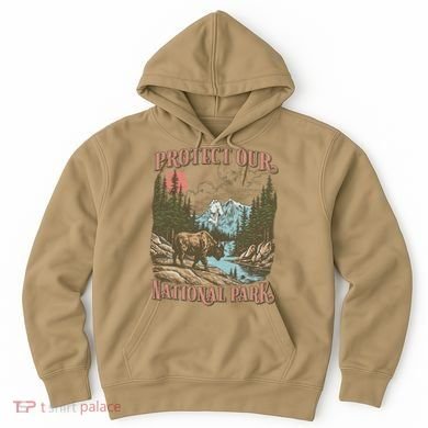 Save Our National Parks Resist Service Bison Buffalo Hoodie