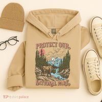 Save Our National Parks Resist Service Bison Buffalo Hoodie thumb 4