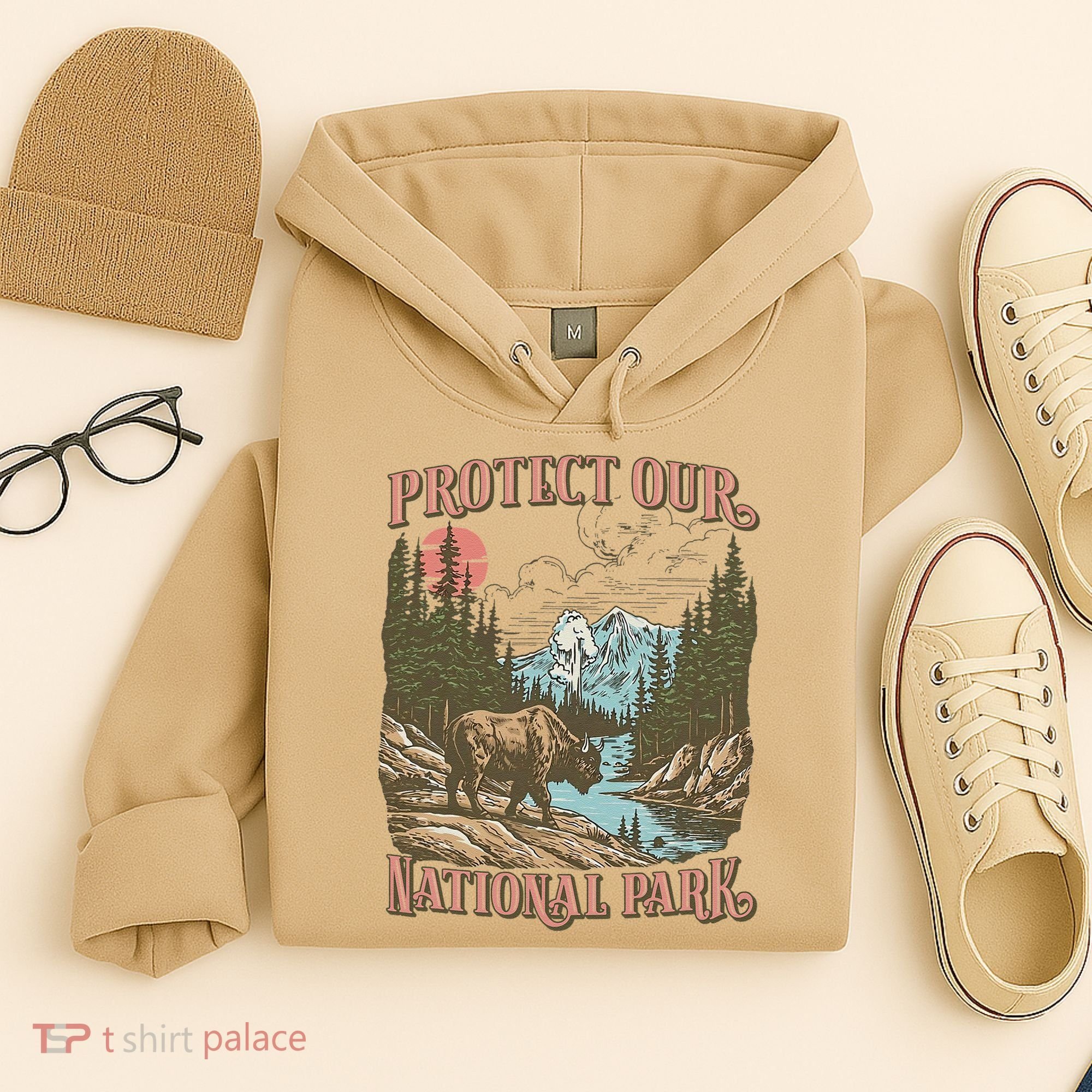 Save Our National Parks Resist Service Bison Buffalo Hoodie